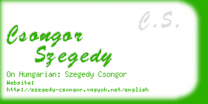 csongor szegedy business card